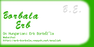 borbala erb business card